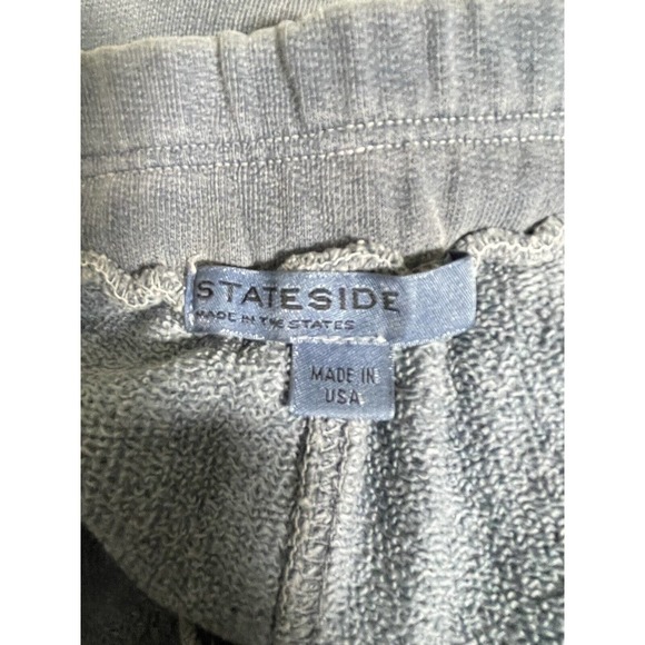 Stateside Anthro Women's Blue Terry Cropped Kick Flare Sweatpants Size Small - Picture 6 of 9